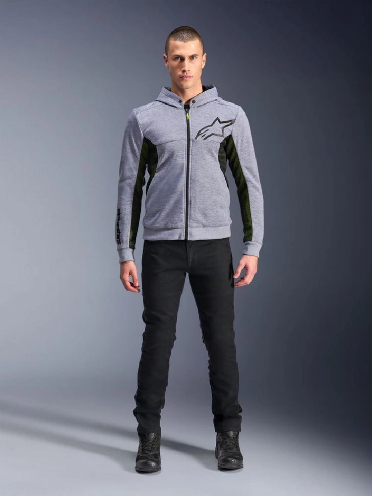 Bluza motocyklowa Alpinestars Chrome Air czarno-szara-fluo
