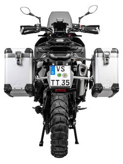 Zestaw: kufry boczne srebrne "And-S" Zega Pro + stelaże srebrne Touratech Husqvarna Norden 901/ Expedition, KTM Adventure 890/ R/ 790/ R (31+38L)