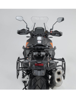 Zestaw: kufry boczne + kufer centralny TRAX ADV + stelaże SW-MOTECH do motocykla KTM 1290 Super Adventure R / S (21-) srebrne