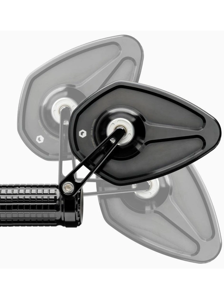 Lusterko motocyklowe uniwersalne Motogadget Mo.view Sport Flip aluminiowe, czarne [długość ramienia: 72 mm]
