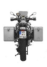 Zestaw: kufry boczne srebrne Zega Mundo + stelaże czarne Touratech BMW R1250GS/Adventure / R1200GS/Adventure (38+45L)