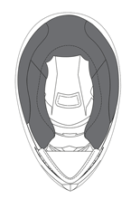 Poduszki policzkowe AGV do kasku K3 SV czarne