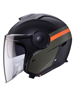 Kask otwarty Caberg Soho Zephyr czarno-zielono-pomarańczowy