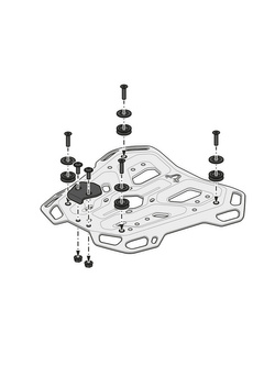 Zestaw: kufer centralny TRAX ADV + stelaż Street-rack SW-MOTECH Suzuki DL 650 V-Strom / XT (16-25) (pojemność 38 L) czarny