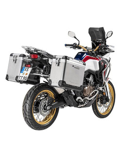 Zestaw: kufry boczne z anodowanego aluminium "And-S" Zega Pro + stelaże srebrne Touratech Honda CRF1000L Africa Twin (18-22) /CRF1000L Adventure Sports (38+45L)