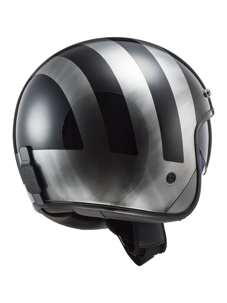 Kask otwarty LS2 OF601 Bob II Lines czarno-szary