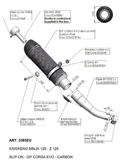 Tłumik motocyklowy LeoVince GP Corsa Evo Kawasaki Z 125/ Ninja 125 (19-24) [włókno węglowe]