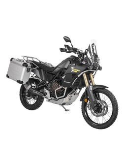 Zestaw: kufry boczne z anodowanego aluminium srebrne "And-S" Zega Evo + stelaże srebrne Touratech Yamaha Tenere 700 / World Raid (31+38L)
