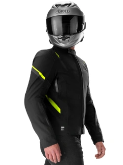 Kurtka motocyklowa tekstylna Shima Rush 3.0 czarno-fluo żółta