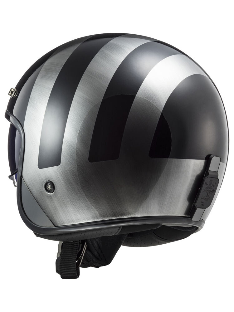 Kask otwarty LS2 OF601 Bob II Lines czarno-szary