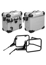 Zestaw: kufry boczne aluminiowe Zega Evo "And-S" 38/38 + stelaż Touratech do BMW R 1300 GS (23-) [poj.: 2 x 38 l]
