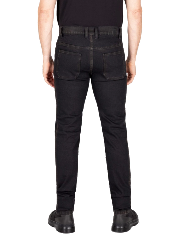 Jeansy motocyklowe Knox Colton Slim Aged Black Rust czarne