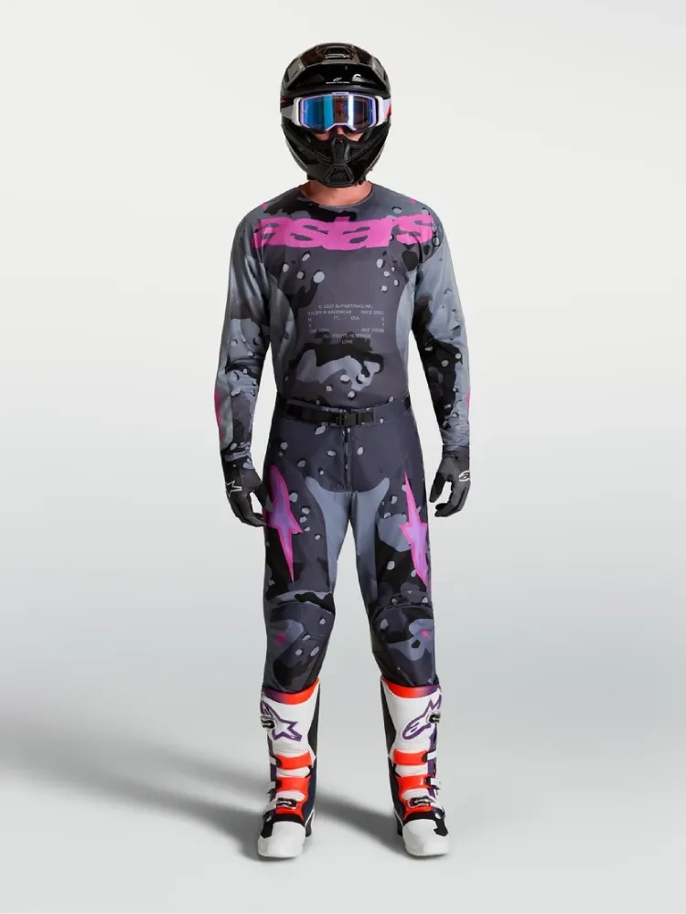 Spodnie cross Alpinestars MX Racer Lone szaro-fioletowe