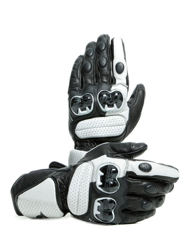 Skórzane rękawice motocyklowe Dainese Impeto czarno-białe