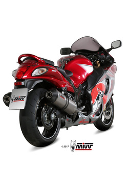 Tłumiki motocyklowe Slip-On Line (Oval) MIVV do Suzuki GSX-R 1300 Hayabusa (08-17) titanium