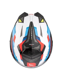 Kask szczękowy MT Atom 2 SV Bast A0 biało-niebiesko-czerwony