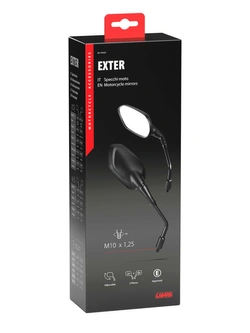 Lusterka Lampa Exter mocowane na kierownicy [para; prawy gwint M10x1,25]