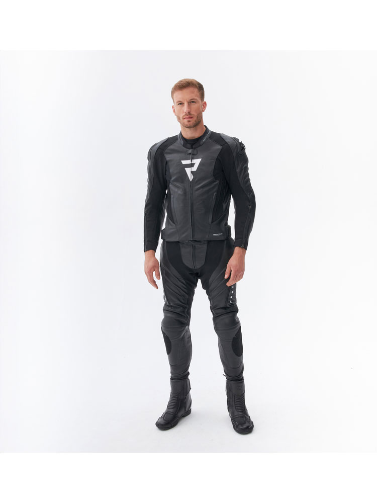 Kurtka motocyklowa skórzana Rebelhorn Veloce czarno-biała