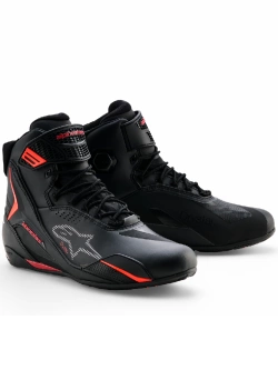 Buty motocyklowe Alpinestars Faster-4 Drystar czarno-czerwone