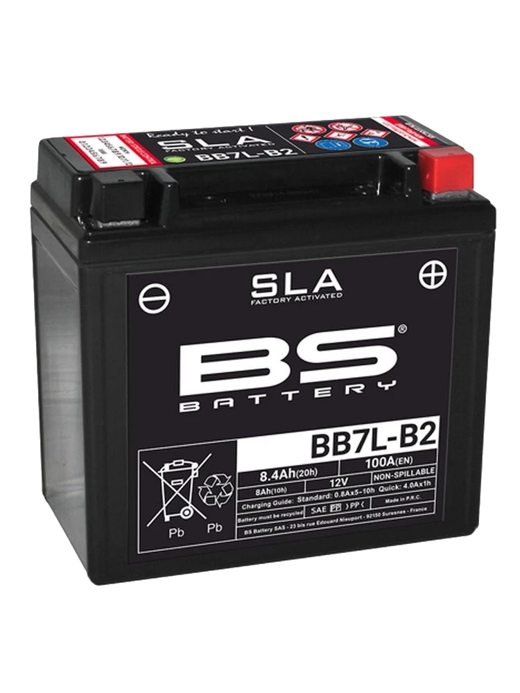 Akumulator motocyklowy BS Battery BB7L-B2 AGM zalany, bezobsługowy [12V, 8AH]