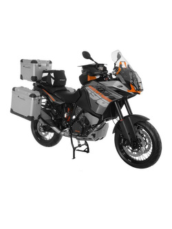 Zestaw: kufry boczne z anodowanego aluminium "And-S" Zega Pro + stelaże srebrne Touratech KTM 1050 Adventure/ 1090 Adventure/ 1290 Super Adventure (-20)/1190 Adventure/R (31+38L)