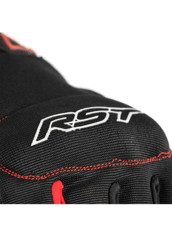 Rękawice motocyklowe tekstylne RST Rider CE czarno-czerwone