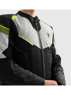 Kurtka motocyklowa tekstylna Rebelhorn Hiflow V czarno-szaro-żółta