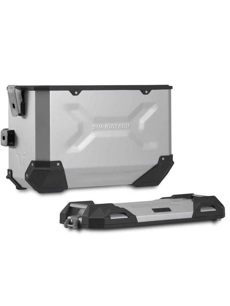 Zestaw: kufry boczne TRAX ADV + stelaże PRO Sw-Motech BMW S 1000 XR (19-) (pojemność: 2 x 45 L) srebrne