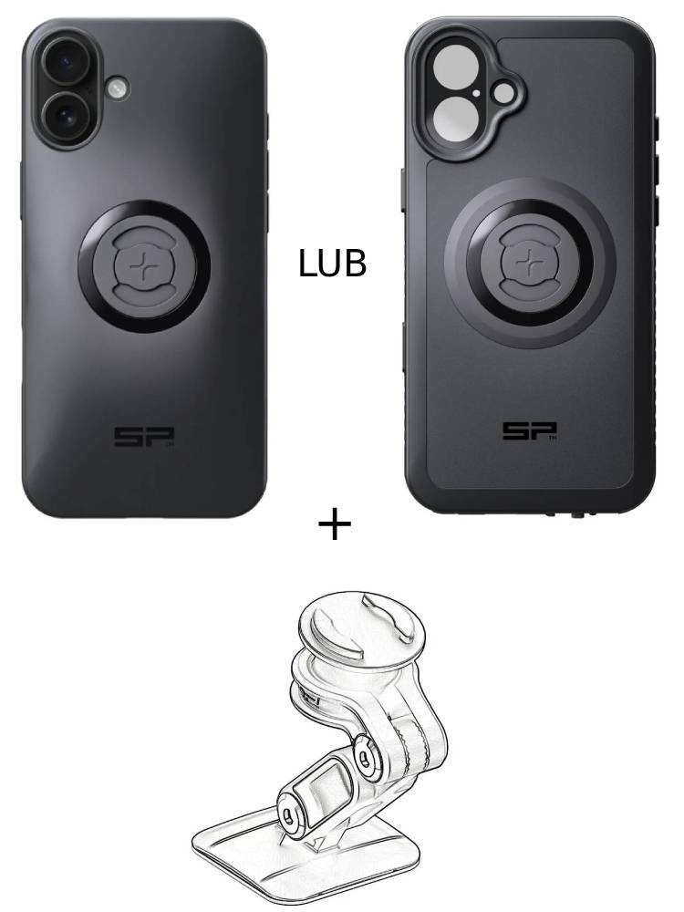 Zestaw do samochodu: etui na telefon iPhone 16 Plus + mocowanie SP Connect