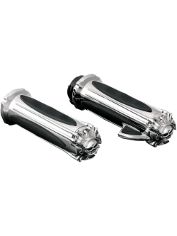 Końcówka kierownicy Kuryakyn Zombie srebrna