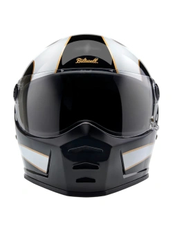 Kask integralny Biltwell Lane Splitter Flames czarno-biały