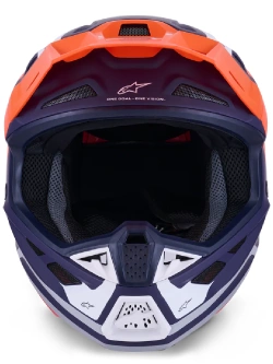 Kask enduro Alpinestars SM7 Core niebiesko-pomarańczowo-szary matowy