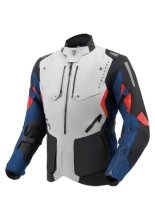 Kurtka motocyklowa tekstylna Rebelhorn Hiker IV szaro-niebiesko-czerwona