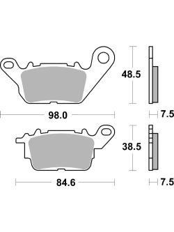 Klocki hamulcowe Brembo Genuine CC Yamaha D'elight 125 (17-)/ N-Max 125 (15-) [na przód, kpl. na 1 tarczę]