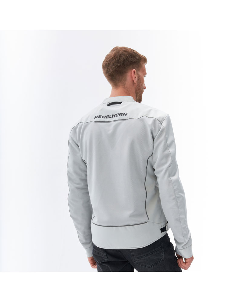 Kurtka motocyklowa tekstylna Rebelhorn Wave szara