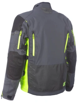 Kurtka motocyklowa tekstylna Klim Badlands Pro szaro-fluo żółta