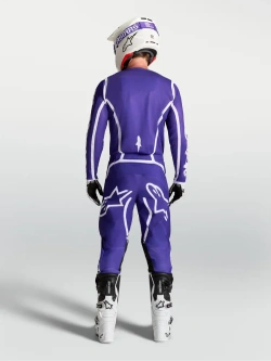 Spodnie cross Alpinestars MX Fluid Apex V2 biało-niebieskie