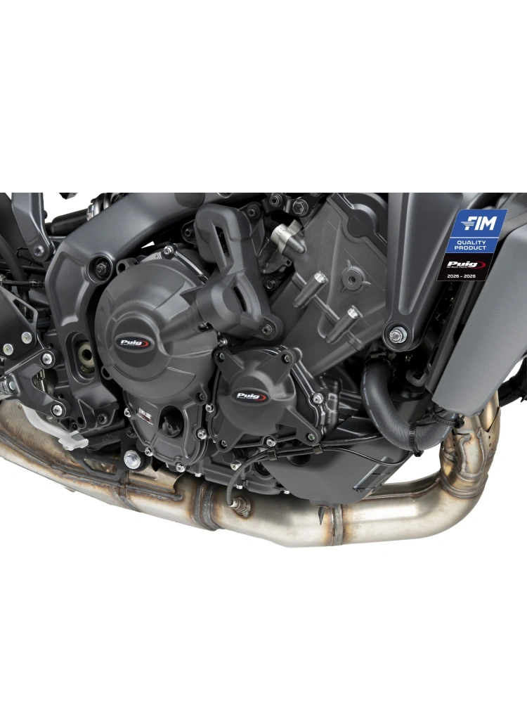 Pokrywy dekli silnika PUIG Yamaha MT-09/SP (21-)/MT-09 Y-AMT/XSR900 GP (24-)/XSR900 (22-)/YZF-R9 (25-) czarne