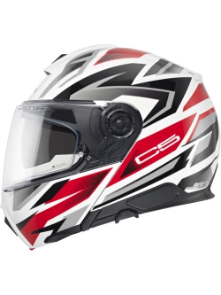 Kask szczękowy Schuberth C5 Zenith biało-czarno-czerwony połysk
