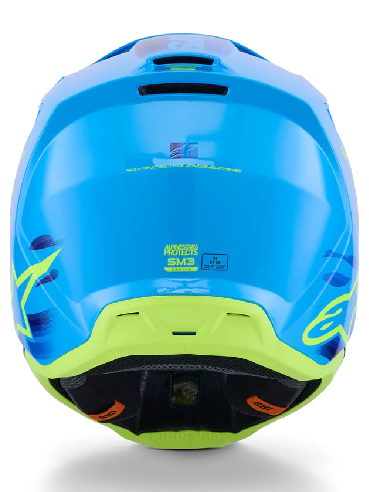 Kask enduro Alpinestars SM3 Force niebieski-fluo