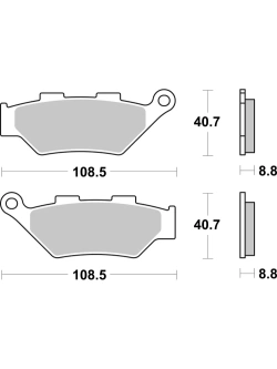 Klocki hamulcowe Brembo SA Benelli Imperiale 400 (20-)/ Leoncino 500 Trail (19-)/ TRK 502 X (19-)/ 702 X (23-) [na przód, kpl. na 1 tarczę]