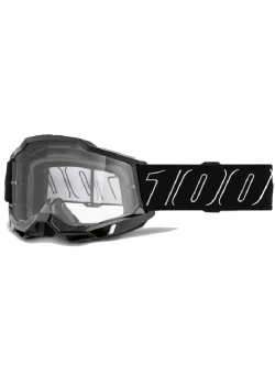 Gogle motocyklowe 100% Accuri 2 Blackline z przezroczystą szybką, czarne