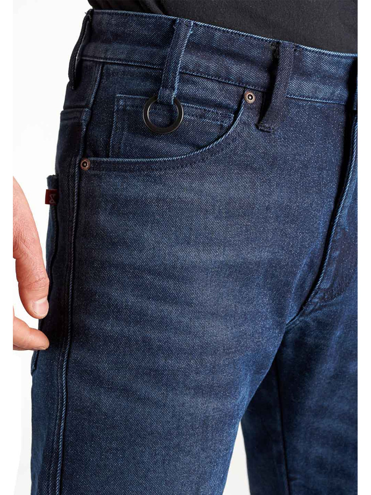 Jeansy motocyklowe Pando Moto Arnie Slim niebieskie