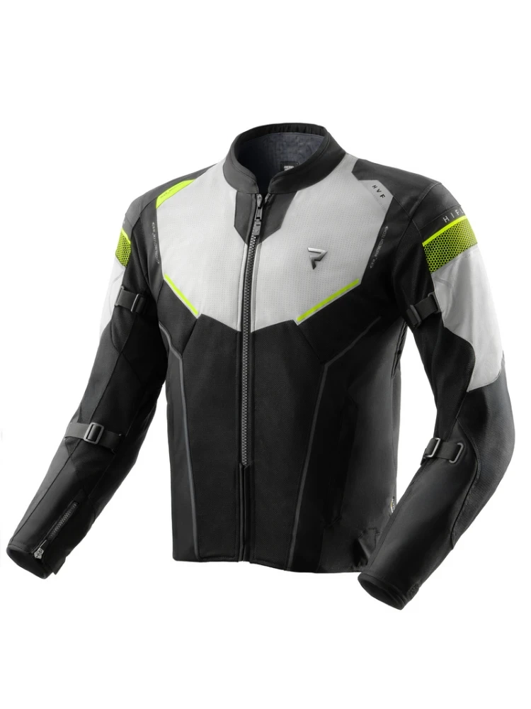 Kurtka motocyklowa tekstylna Rebelhorn Hiflow V czarno-szaro-żółta