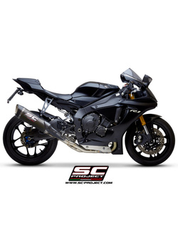 Tłumik SC-Project SC1-R Carbon / Titanium 350mm, Bez katalizatora (Slip on) - Yamaha YZF R1 / R1M [17-19]