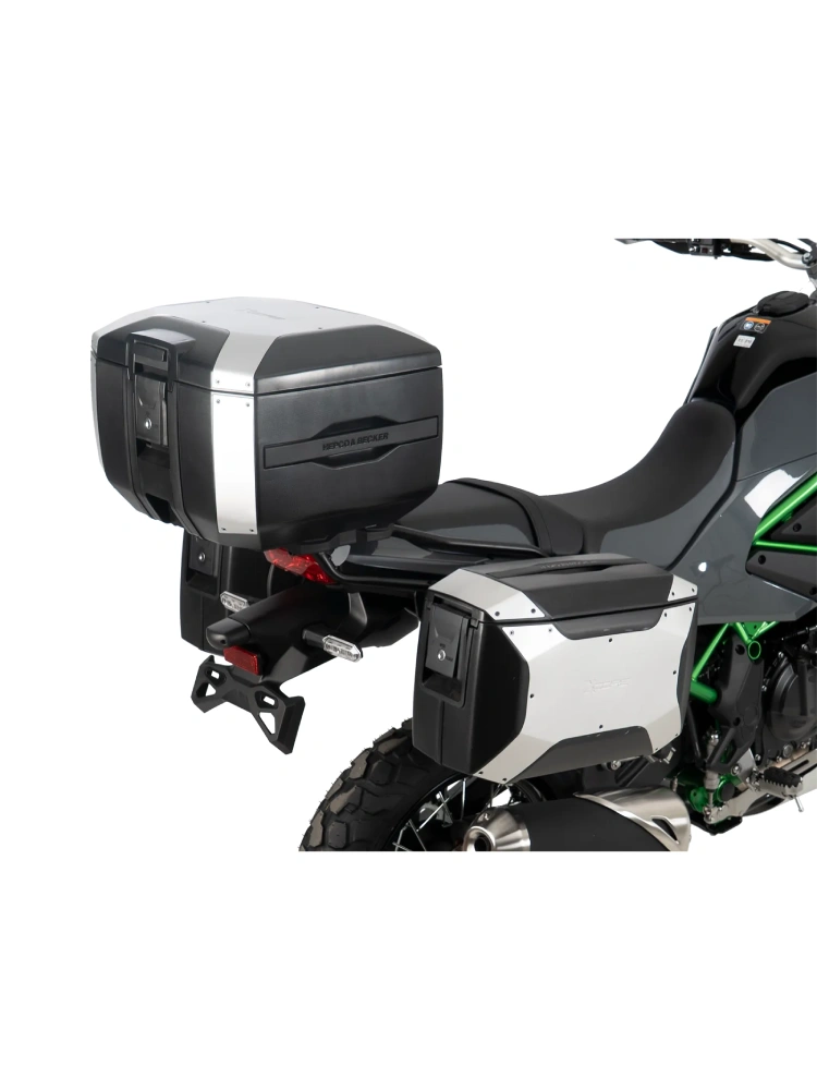 Zestaw: stelaż Smartrack z kufrem centralnym czarno-srebrnym Hepco&Becker Xcore Kawasaki KLE 500/SE (26-)