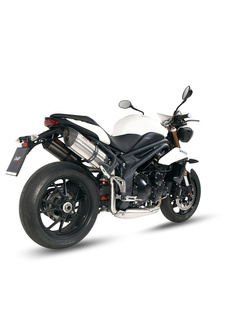 Tłumiki motocyklowe Slip-On Line (Suono) MIVV do Triumph Speed Triple 1050 R / S / RS (11-15) srebrne