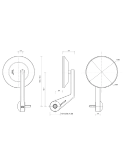 Lusterko motocyklowe Rizoma Eccentrico czarne