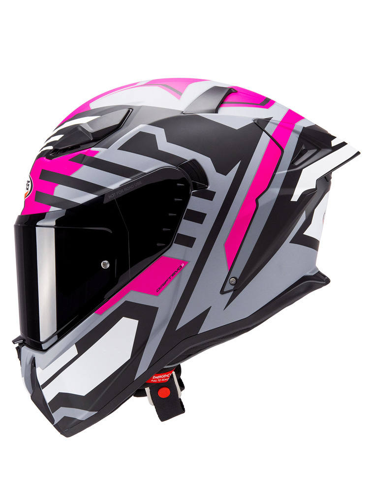 Kask integralny Caberg Drift Evo II Horizon czarno-szaro-różowy