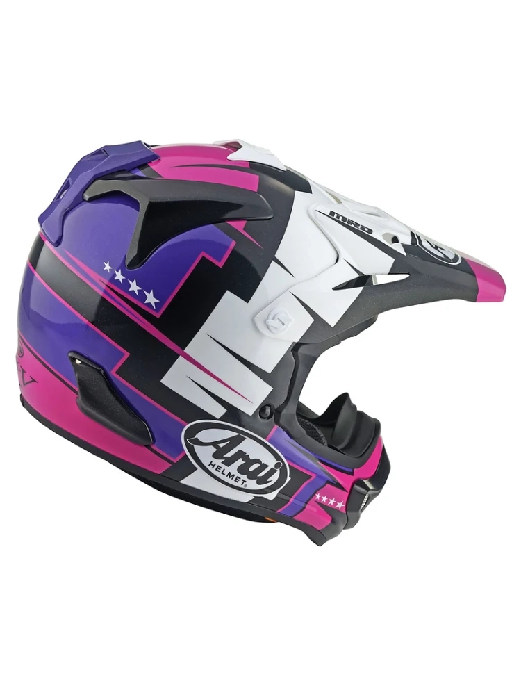 Kask enduro Arai MX-V Evo Battle fioletowy